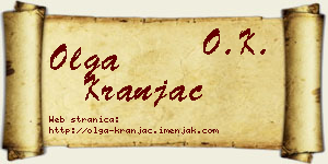 Olga Kranjac vizit kartica